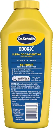 Vista 7 de Dr. Scholl's Odor-Fighting X Polvo para pies, amarillo, 6.25 onzas (paquete de 3) Talc-Free Formula, Destroys Odors Instantly, Absorbs Sweat