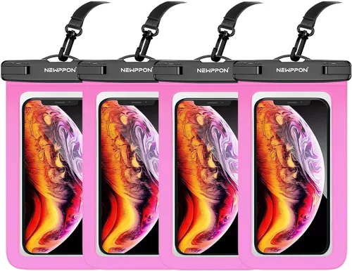 Vista 19 de Paquete de 100 bolsas impermeables para teléfono celular de 8.5 pulgadas – Funda seca bajo el agua – Protector transparente a prueba de agua