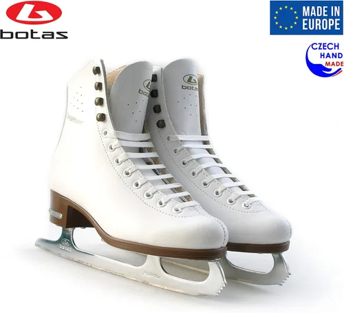 Vista 4 de Botas - Modelos 325, 829, 326 / Fabricado en Europa (República Checa) / Patines de hielo para mujeres, niñas, niños/cuchillas Sabrina/Color blanco