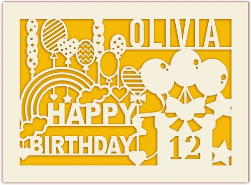 Vista 9 de EDSG Tarjetas de cumpleaños personalizadas para mujeres, hombres y niños, tarjeta de feliz cumpleaños para niñas, niños, regalo de cumpleaños