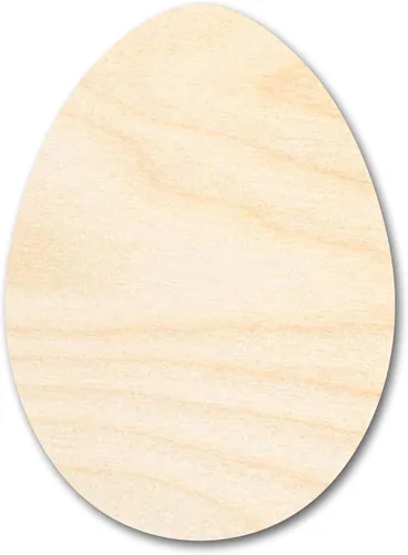 Vista 3 de Huevos de Pascua artesanales de madera sin terminar hasta 46 pulgadas DIY 3 pulgadas/1/2 pulgadas