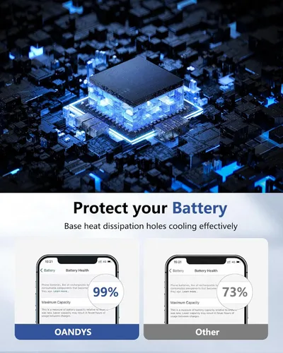 Vista 7 de Soporte de cargador inalámbrico magnético, cargador rápido de 15 W para iPhone 16-12, AirPods