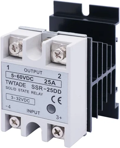 Vista 10 de TWTADE Relé de estado sólido SSR-25AA 25A CA 80-250V a CA 24V-380V + disipador de calor