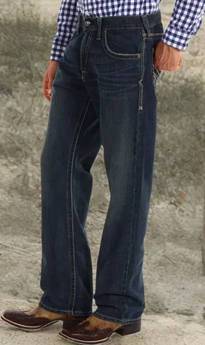 Vista 7 de ARIAT Jeans rectos para hombre M5 Straight Stretch Remming apilable pierna recta
