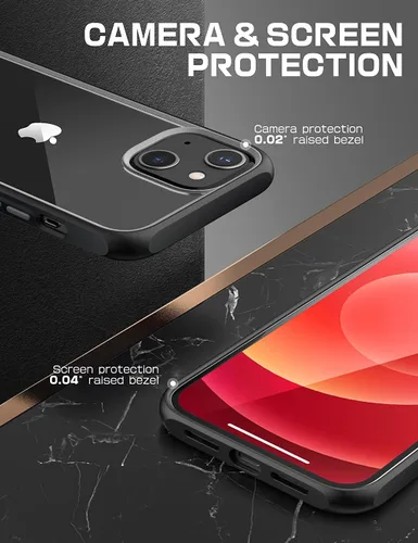 Vista 5 de SUPCASE Unicorn Beetle Style Series - Funda para iPhone 13 (versión 2021) de 6.1 pulgadas, funda protectora híbrida transparente prémium (negro)