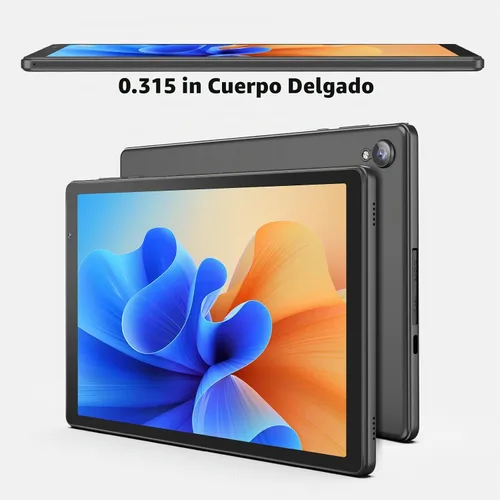Vista 4 de PRITOM Tabletas de 10 pulgadas, TAB10 Android 14 Tablet, Quad-Core, WiFi, 32 GB, 6000mAh, pantalla HD IPS, cámara dual, Bluetooth (gris)