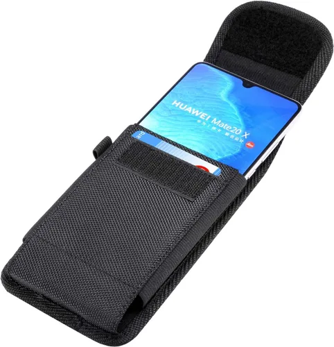Vista 4 de Funda para teléfono celular para iPhone Mini (5.4), SE2020, 8, 7, 6, 6s, funda de nailon resistente para cinturón con tarjetero