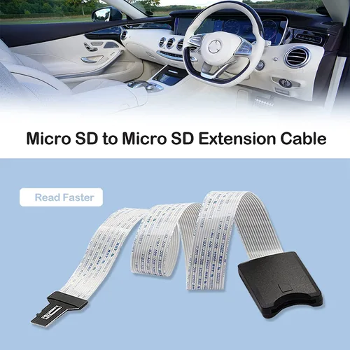 Vista 2 de ASHATA Adaptador de cable de extensión de tarjeta SD a Mini SD, extensor flexible con funda, cable extensor TF a TF para impresora
