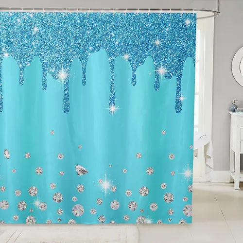 Vista 26 de Cortina de baño de flores de margarita para niños y niñas, cortina de ducha floral para decoración de baño, 72 x 72 pulgadas, retro, floral