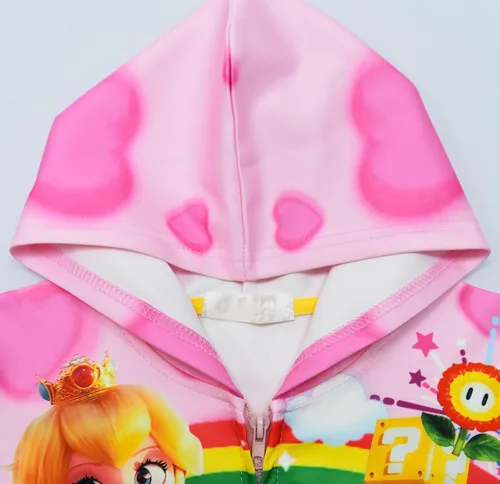 Vista 4 de Boys Girls Princess Hoodie Zipper Sweatshirts 3D Cartoon Hoody Top For Kids 4-9Years