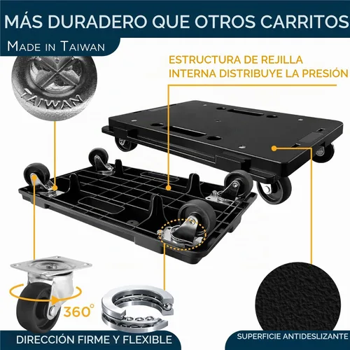 Vista 2 de Muñeco de muebles para mudanza, paquete de 2, multifuncional y resistente con ruedas, capacidad de 450 libras, fabricado en Taiwán