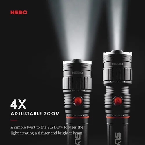 Vista 5 de Nebo Slyde+ (Plus) 6525 linterna LED 300 lúmenes, doble luz, base magnética
