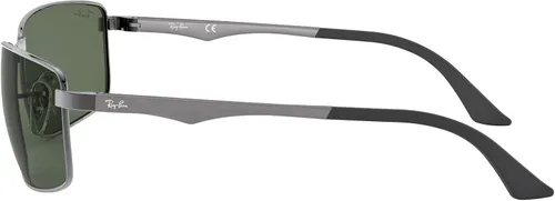 Vista 4 de Ray-Ban Gafas de sol rectangulares de metal RB3498 para hombre