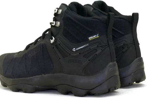 Vista 3 de KEEN Venture Botas de senderismo impermeables de altura media para hombre, Noche AzulCuervo