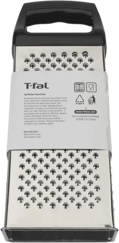 Vista 2 de Rallador de caja de acero inoxidable (9 x 4 x 3 pulgadas), afeitadora de mano de 4 caras, rallador y rebanador, ideal para queso parmesano