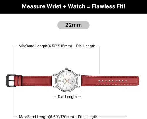 Vista 71 de Fullmosa Correa de reloj de liberación rápida de 0.866 in, 0.787 in y 0.709 in, bandas de cuero bruñido para Samsung Galaxy Watch/Garmin Watch