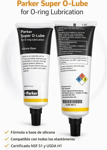 Vista 3 de Parker 884-2 Super O-Lube Lubricante para Juntas Tóricas - Tubo de 2 Oz