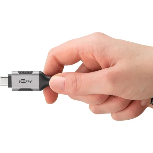 Vista 7 de goobay Slim USB-C 3.1 to RJ45 Ethernet CAT 6 Cable Adapter/Stable Wired Internet Connection with Router/Network Switch/USB to RJ45 Adapter/1Gbps