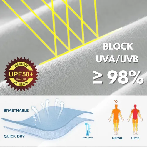 Vista 3 de Willit - Vestido de playa para mujer, de manga larga, con protección solar UPF 50+