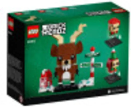Vista 3 de LEGO Brickheadz 40353 - Juguete de construcción de Reno, Elf y Elfie (281 piezas)