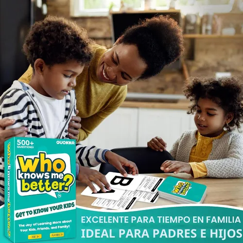 Vista 4 de QUOKKA ¿Quién sabe mejor? - Original - Juego de trivia de cartas para la familia Preguntas divertidas y educativas para familias Apto para niños