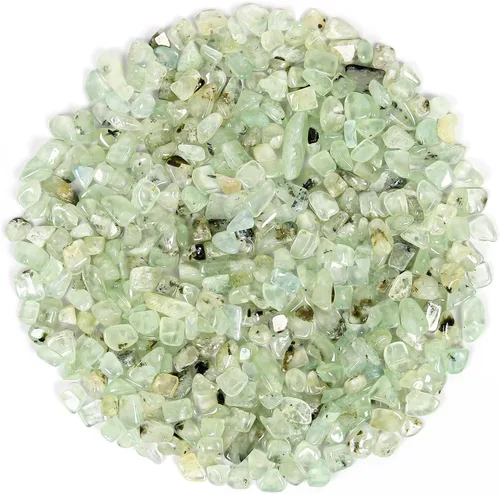 Vista 10 de Chips de cristal de amazonita natural triturado de 1.1 libras, chips de cristales curativos a granel, piedras preciosas de cristal triturado