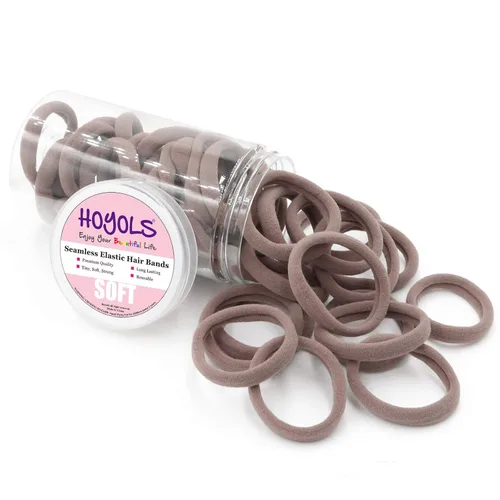 Vista 8 de Bandas pequeñas para el cabello sin costuras, liga para coleta que no daña de 4 cm (10 colores muilt)