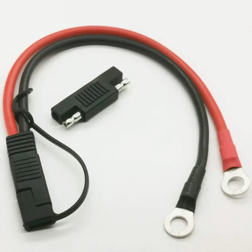 Vista 2 de Arnés de terminal de anillo de 2 pines de desconexión rápida SAE Cable de extensión 10AWG para motocicletas, automóviles, etc., con 1 conector
