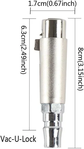 Vista 2 de NUHUi Universial 3XLR Conector a Adaptador de dispositivo de conector de aire apto para máquina Vac-U-Lock con cerradura Hiz Smith