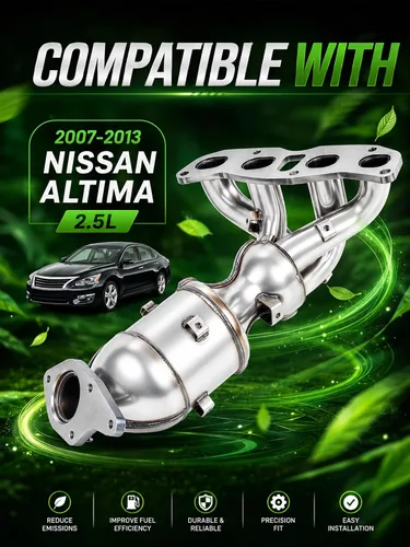 Vista 6 de Kit de convertidor catalítico frontal de alto flujo de ajuste directo para Nissan Altima 2007 2008 2009 2010 2011 2012 2013 2.5L Reemplaza 674-933