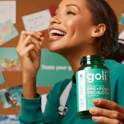 Vista 7 de Goli Pre Pro - Gomitas postbióticas - La primera fórmula 3 en 1 del mundo con probióticos DE111, prebióticos XOS, postbióticos MCC1849, veganas, sin