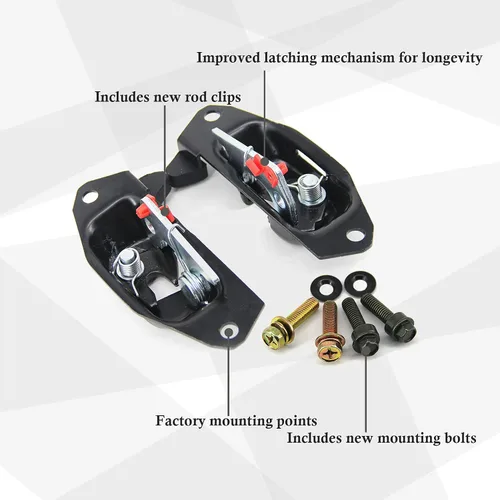 Vista 4 de 15921948 15921949 - Par de palancas de pestillo para puerta trasera izquierda derecha compatible con Chevy Silverado Avalanche GMC Sierra Escalade