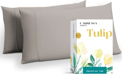 Vista 52 de Carressa Linen - Juego de sábanas individuales 100% algodón egipcio - Juego de sábanas individuales de 800 hilos de algodón egipcio