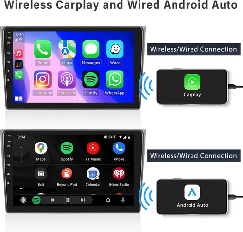 Vista 3 de Estéreo de coche 2G+64G Android 13 para Mazda CX-9 2007-2015, radio de coche con pantalla táctil HD de 10.1 pulgadas con Apple Carplay y Android