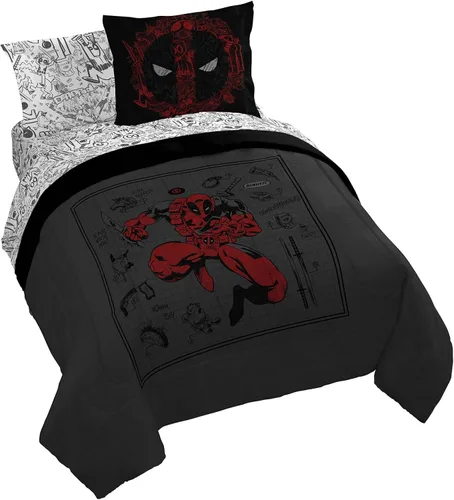 Vista 19 de Jay Franco Disney Lilo and Stitch - Juego de edredón tamaño Twin, ropa de cama de 5 piezas, incluye juego de sábanas y fundas de almohada, ropa