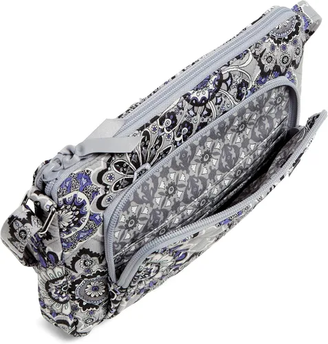 Vista 4 de Vera Bradley - Bolsa cruzada de algodón Little Hipster para mujer, con protección con interferencia de radiofrecuencia