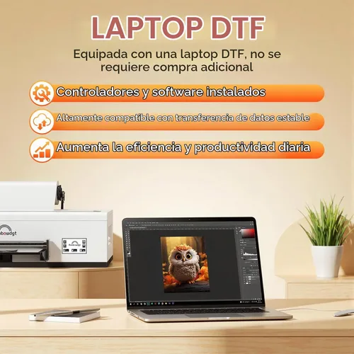 Vista 8 de RAINBOWDGT Paquete de impresora DTF A3 de 13 pulgadas R1390 con horno