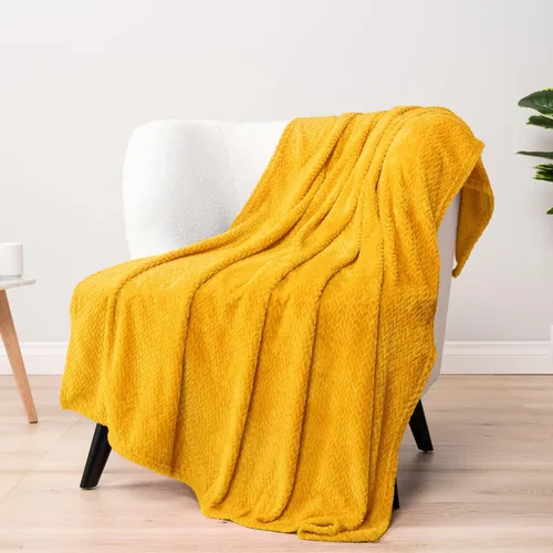 Vista 22 de PAVILIA - Manta de forro polar suave y sólida de color negro para sofá, mantas ligeras y mullidas y cálidas para cama, manta de franela mullida