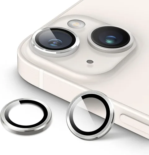 Vista 8 de JETech Protector de lente de cámara para iPhone 14 de 6.1 pulgadas y iPhone 14 Plus de 6.7 pulgadas, cubierta de anillo individual de metal de Azul