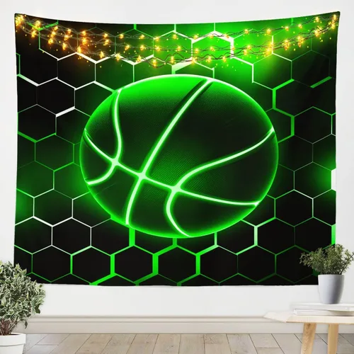 Vista 5 de Manfei Tapiz de coche de carreras, tapiz de pared para automóvil deportivo, bandera a cuadros negros y blancos para colgar en la pared, decoración