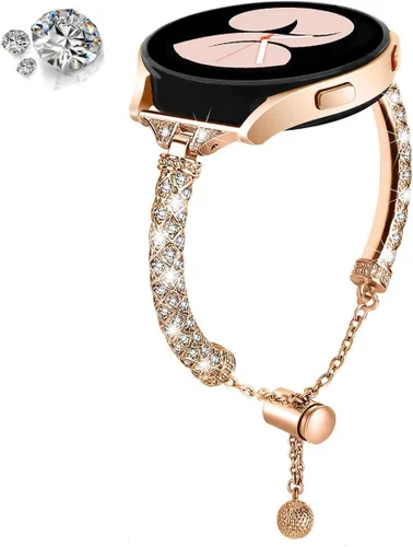 Vista 12 de DEALELE Bandas compatibles con Samsung Galaxy Watch 6/6 Classic / 5/5 Pro / 4/4 Classic / 3 1.614 in / Active 2, pulsera de repuesto de metal con 1#