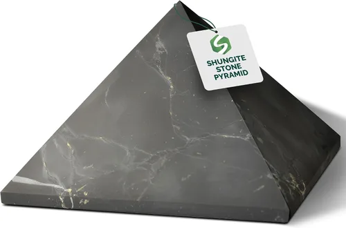 Vista 16 de Shungite World Auténtica pirámide de shungita pulida de 1.18 pulgadas / 1.18 pulgadas, cristal curativo natural de chakras, pirámide negra real