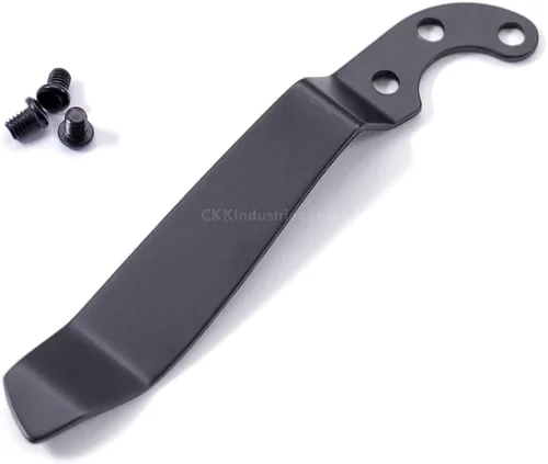 Vista 19 de EZSMITH (Modelo 1 Pinza de bolsillo universal - (Acabado táctico negro) - Pinza de bolsillo de repuesto para cuchillos plegables, teléfonos Modelo 1