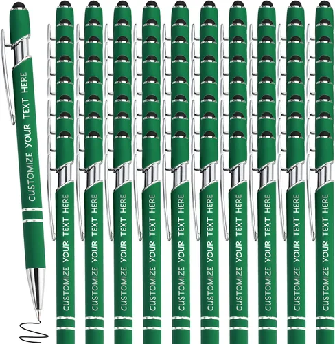 Vista 38 de Bolígrafos personalizados con lápiz óptico y grabado gratis, bolígrafos personalizados para negocios, graduación, aniversarios (hasta 500 unidades)