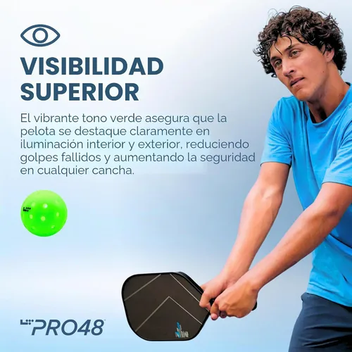 Vista 7 de LT Pro 48 Pickleball - Pelota oficial de PPA Tour con 48 agujeros y construcción duradera de 2 piezas