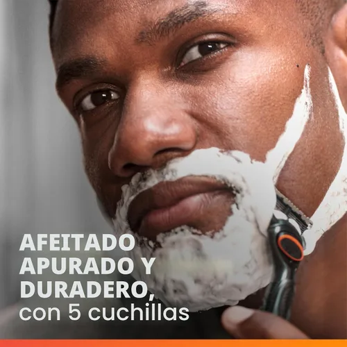 Vista 3 de Gillette Fusion5 Power Razor para hombres, 1 mango de maquinilla de afeitar Gillette Power + 1 repuesto de cuchilla