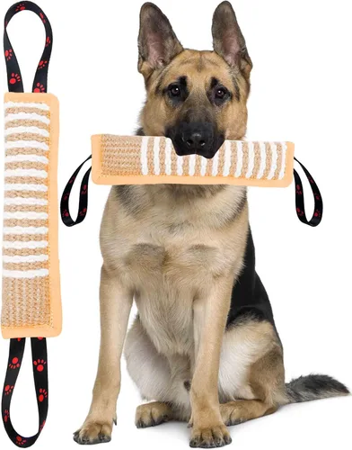 Vista 19 de Clysoru Juguete de yute resistente para perros