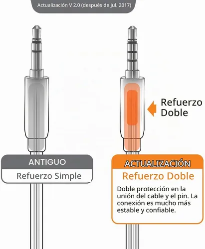 Vista 5 de Zeskit Cable de audio AUX macho a macho de 0.138 in de alta calidad, TRRS 4 polos para auriculares con micrófono, altavoces - 4 pies