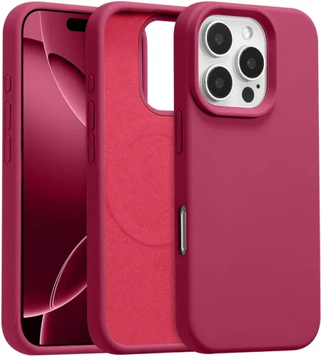 Vista 337 de Funda magnética de silicona para iPhone 13 Pro, color blanco antiguo [Compatible con Magsafe] [Forro de microfibra suave antiarañazos], funda