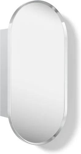 Vista 24 de Kohler 35573-BNL Verdera® - Espejo de gabinete de medicina enmarcado, diseño cápsula, interior espejado, gabinete de baño, estantes de vidrio